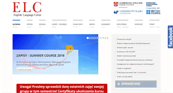 Desktop Screenshot of elc.us.edu.pl