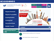 Tablet Screenshot of erasmus.us.edu.pl