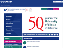 Tablet Screenshot of english.us.edu.pl