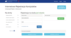 Desktop Screenshot of irk.us.edu.pl
