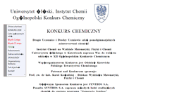 Desktop Screenshot of konkurs-chemiczny.us.edu.pl