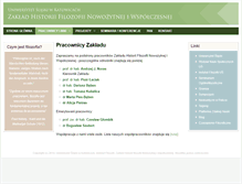 Tablet Screenshot of filozofia-wspolczesna.us.edu.pl