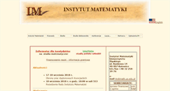 Desktop Screenshot of math.us.edu.pl